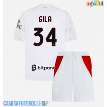 Camisa de time de futebol AC Milan Mario Gila #34 Replicas 2º Equipamento Infantil 2026-27 Manga Curta (+ Calças curtas)
